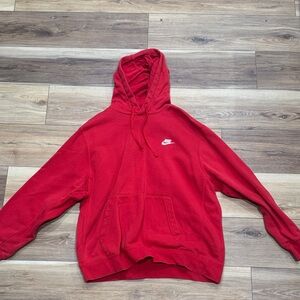 Nike Men's Red Hoodie Sweater